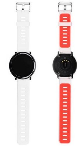 Ремешок универсальный Bakeey для часов Xaiomi Amazfit/Huawei Watch 2, силиконовый, белый, задняя сторона красная, 22 мм фото