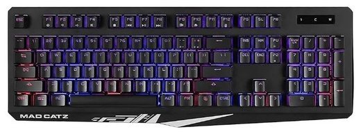 Игровая клавиатура Mad Catz S.T.R.I.K.E. 2 чёрная (мембрана, RGB подсветка, аллюминиевая рама, USB) фото