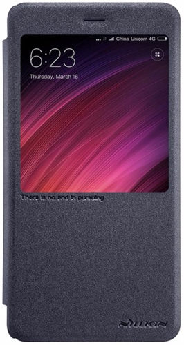 Чехол-книжка для Xiaomi Redmi Note 4/4X на MTK (черный), Nillkin Sparkle Leather Case фото