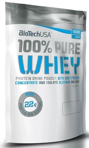 Протеин BioTechUSA 100% Pure Whey (1000 г), Карамель - капучино фото
