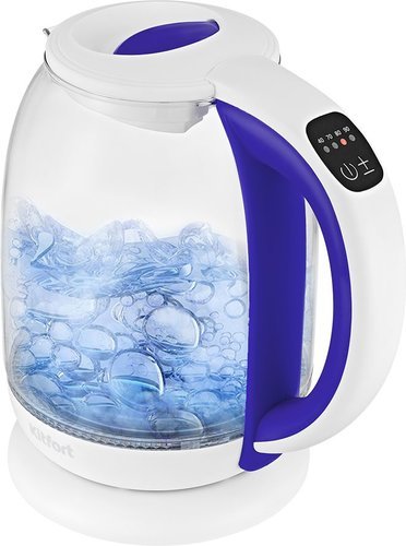 Чайник Kitfort KT-6140-1 бело-фиолетовый фото