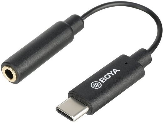 Переходник Boya BY-K6 адаптер с TRS (3,5 мм) на USB Type-C фото