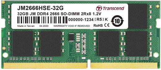 Память оперативная DDR4 32Gb Transcend 2666Mhz CL19 (JM2666HSE-32G) фото