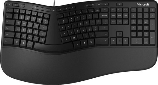 Клавиатура Microsoft Keyboard Ergonomic LXM-00011, черный фото