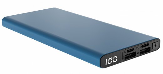 Внешний аккумулятор Accesstyle Lava 10D, 10000 mah с дисплеем, синий фото