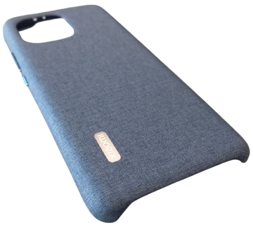 Чехол-накладка для Xiaomi Mi11 голубой Cloth Pattern Vegan Leather Case (Denim Blue) BHR4983GL, Xiaomi фото