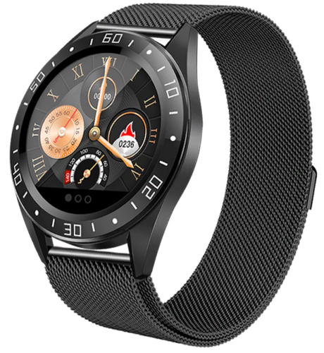 Умные часы Bakeey GT105, стальной ремешок, черный фото