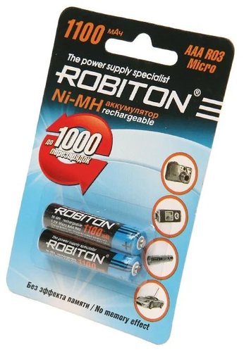 Аккумулятор ROBITON R03 (AAA) Ni-MH 1100mAh блистер 2 шт фото