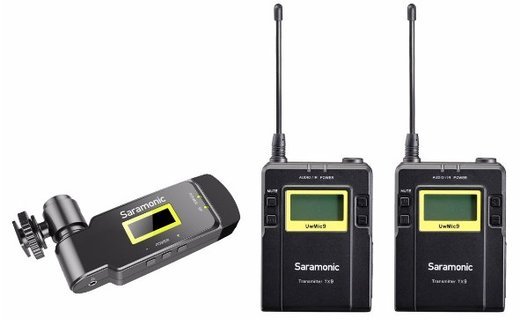 Радиосистема Saramonic UwMic9 TX9+TX9+RX-XLR9 петличная с 2 передатчиками и 1 приемником фото