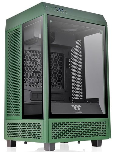 Компьютерный корпус Thermaltake The Tower 100 Racing Green, черный фото
