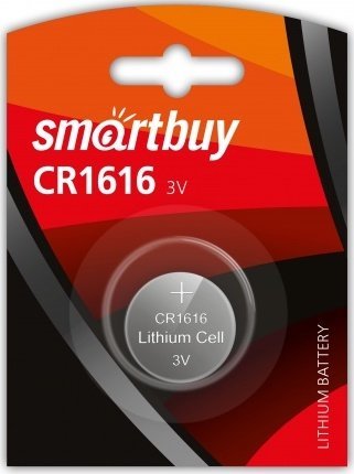Литиевый элемент питания Smartbuy CR1616/1B (12/720) (SBBL-1616-1B) 1шт фото