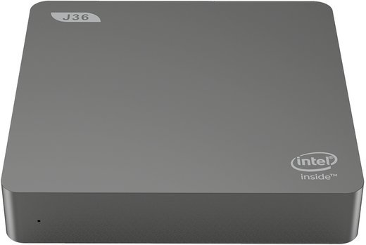Неттоп J36-V, Intel Celeron J3160 / 4Gb+64Gb EMMC / WiFi / BT4.0, US вилка (2-pin), серый карбон фото