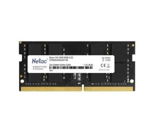 Память оперативная DDR4 8Gb Netac Basic 3200MHz (OEM) фото