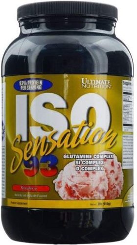 Протеин Ultimate Nutrition ISO Sensation 93 (910 г) клубника фото