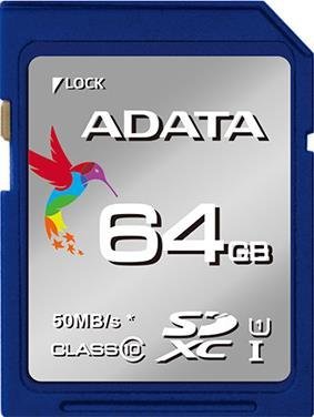 Карта памяти Adata SDHC Premier Class 10 UHS-I U1 (30/10MB/s) 64GB фото