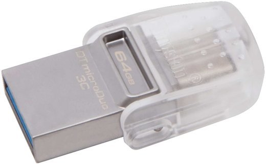 Флеш-накопитель Kingston DataTraveler microDuo 3C USB Type-C 3.1/USB 3.1 64GB фото