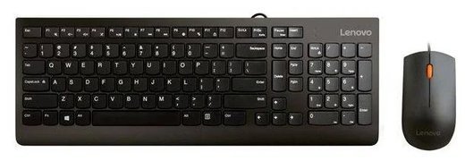 Клавиатура + мышь Lenovo 300 U, черный фото