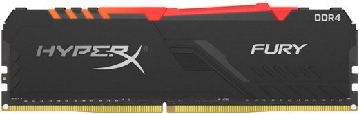 Память оперативная Kingston DDR4 16Gb 3200Mhz, Kingston HyperX FURY RGB, CL16 (HX432C16FB4A/16) фото