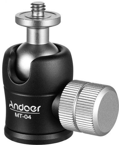 Мини-шаровая головка Andoer MT-04 Mini Ball Head 360 градусов для DSLR камеры, света, монопода, штатива фото