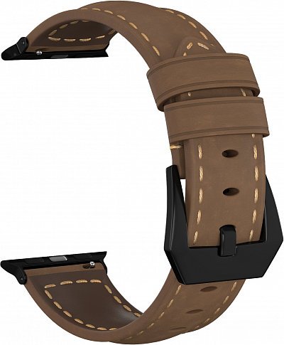 Ремешок кожаный для Apple Watch 40мм, коричневый фото
