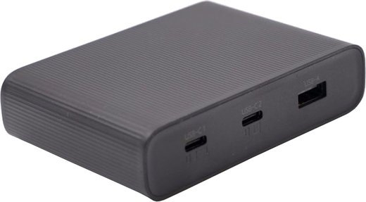 СЗУ адаптер ZMI (HA932) zPower Trio Charger Max 65W. 3 Ports (2 Type-C+1 USB-A) with 1m cable Type-C/Type-C EU, черный фото