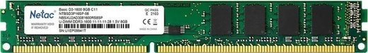Память оперативная DDR3 8Gb Netac 1600MHz CL11 (NTBSD3P16SP-08) фото
