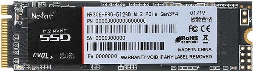Жесткий диск SSD M.2 Netac N930E Pro 512Gb (NT01N930E-512G-E4X) фото