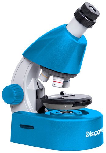 Микроскоп Discovery Micro Gravity с книгой, синий фото