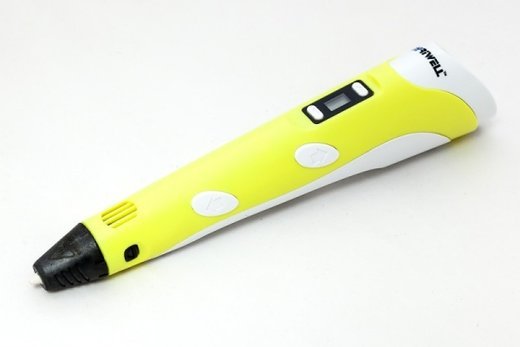 3D ручка MyRiwell RP-100B Stereo с LCD-дисплеем (2-го поколения), желтая фото