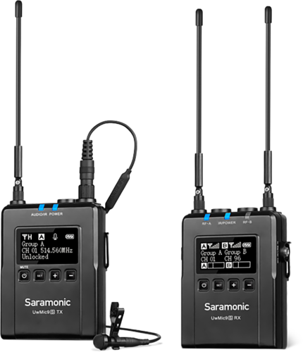 Радиосистема Saramonic UwMic9s Kit1 (RX9S+TX9S) петличная, 1 передатчик и 1 приемник фото