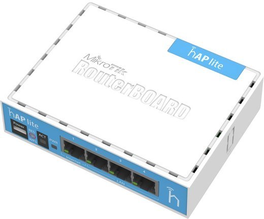 Wi-Fi роутер MikroTik hAP lite, белый/синий фото