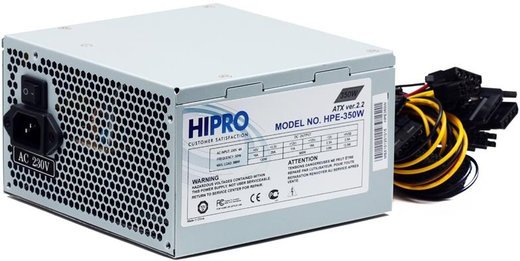 Блок питания Hipro ATX 350W (HIPO DIGI) HPE350W (24+4pin) 120mm fan 3xSATA фото