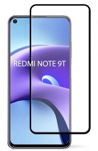 Защитное стекло для Xiaomi Redmi 9T Full Screen Full Glue (3D) черный, Redline фото