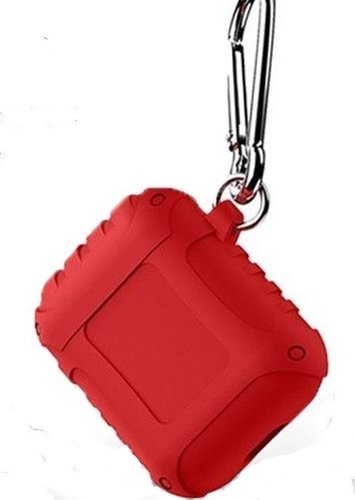 Защитный чехол Bakeeky для Apple AirPords с крючком, красный фото