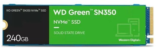 Жесткий диск SSD M.2 WD Green SN350 NVMe 240Gb (WDS240G2G0C) фото