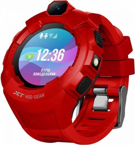 Детские умные часы JET Kid Gear, красный+черный фото