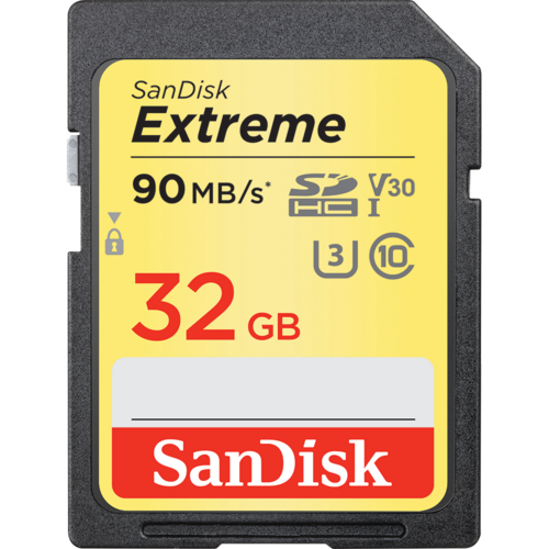 Карта памяти SanDisk SDHC Extreme Plus Class10 UHS-I U3 (90/60MB/s) 32GB фото
