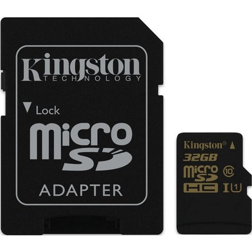 Карта памяти Kingston microSDHC 32Gb Class 10 UHS-I U1 (90/45/Mb/s) + ADP фото