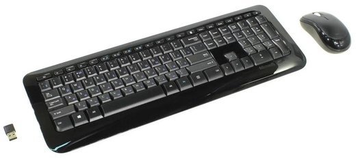 Беспроводной комплект Microsoft 850 (Клавиатура+мышь), черный фото
