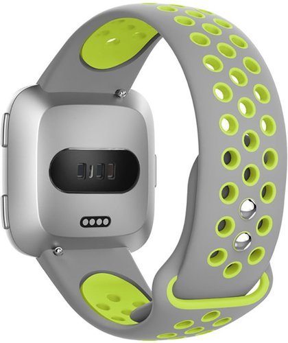 Силиконовый дышащий ремешок Kaload для умных часов, серо-зеленый фото
