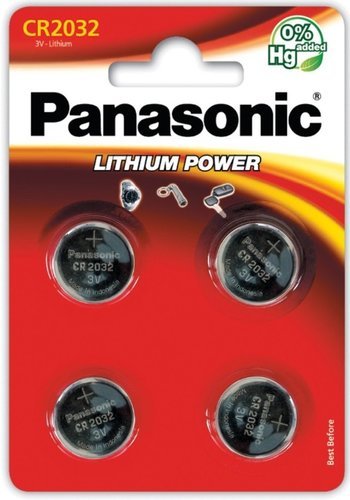 Батарейки Panasonic CR-2032EL/4B дисковые литиевые Lithium Power в блистере 4шт фото