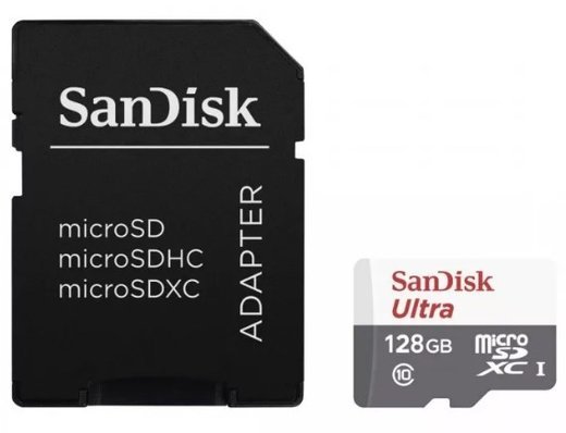 Карта памяти SanDisk microSDXC Ultra Class 10 UHS-I U1 (80/10MB/s) 128GB + ADP фото