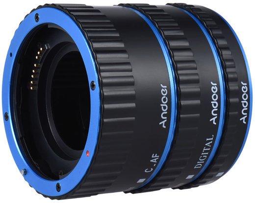 Удлинителное кольцо Andoer TTL для Canon EOS EF EF-S 60D 7D 5D II 550D, синий фото
