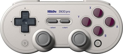 Беспроводной геймпад 8Bitdo SN30 Pro G Retro, серый фото