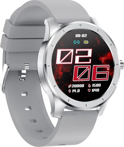 Умные часы Bakeey MX10, силиконовый ремешок, серебристый фото