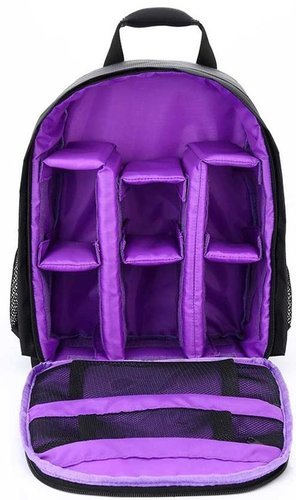 Рюкзак для фотокамеры мультифункциональный, фиолетовый фото