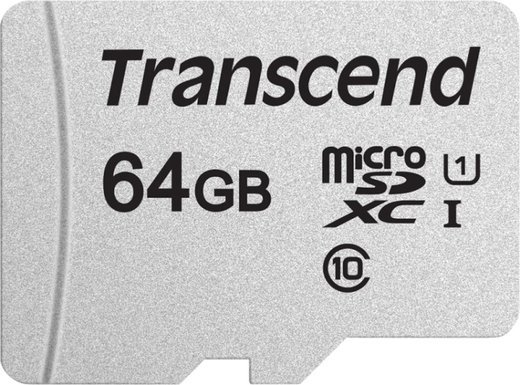 Карта памяти Transcend microSDXC 300S Class 10 UHS-I U1 (95/25 Mb/s) 64GB фото