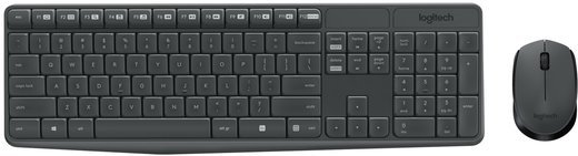Беспроводной комплект Logitech MK235 (клавиатура+мышь), черный фото
