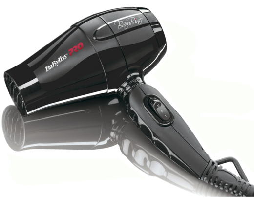 Фен BaByliss Pro BamBino, 1200 Вт, 1 насадка + диффузор, черный фото