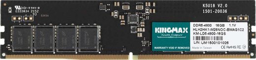 Память оперативная DDR5 16Gb Kingmax 4800MHz CL40 (KM-LD5-4800-16GS) фото